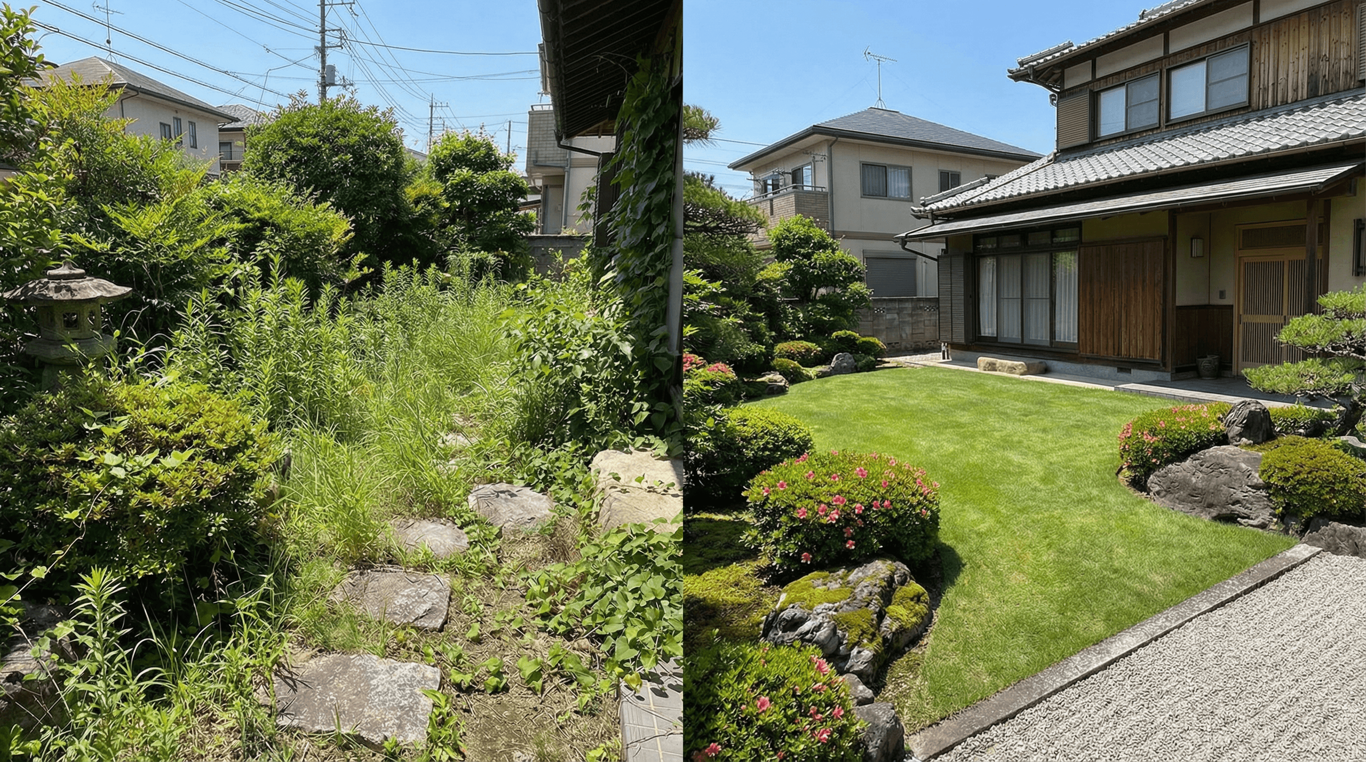 草刈りや庭の手入れのイメージ写真